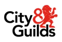 City & Guilds logo with black text and a red lion emblem, trusted by professionals including tree surgeons in Edinburgh.